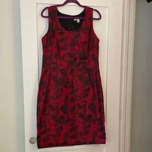 Banana Republic Red and Black Mini Dress